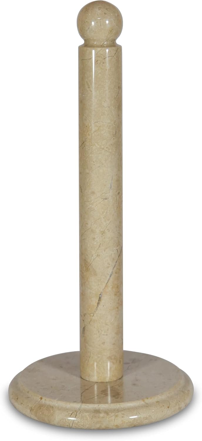 Handmade Green Onyx Paper Towel Holder – Unique Natural Stone Stand for Kitchen or Bathroom – Translucent Green Marble with Ivory Veining – Luxury Housewarming Gift