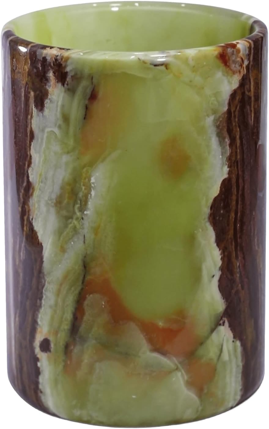 Champagne & Wine Cooler Bucket with Polished Interior – Non-Slip Scratch-Proof Pad, Marble Utensil Holder for Kitchen, Bar & Housewarming Gifts (Multi Green)