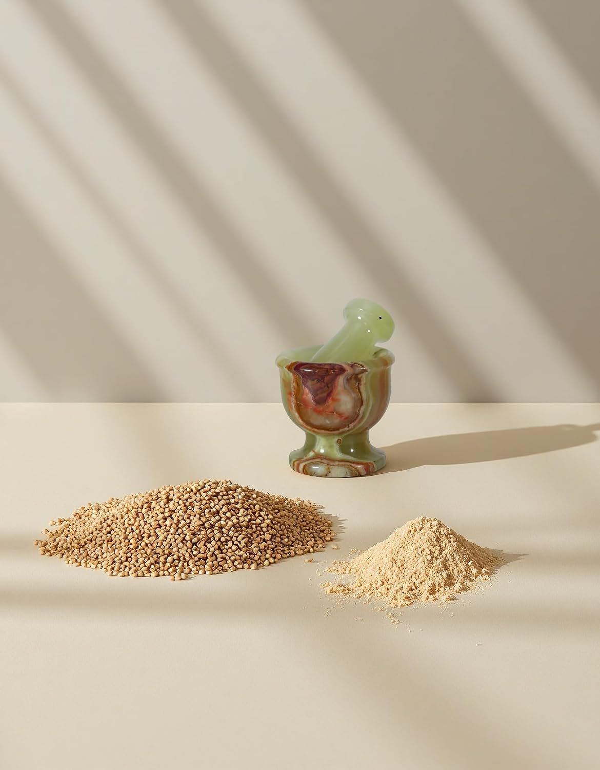 Mini Mortar and Pestle Set – 2.5″ Marble Stone Grinder with Polished Bowl & Non-Slip Base | Small Spice Crusher, Herb Grinder & Pill Crusher