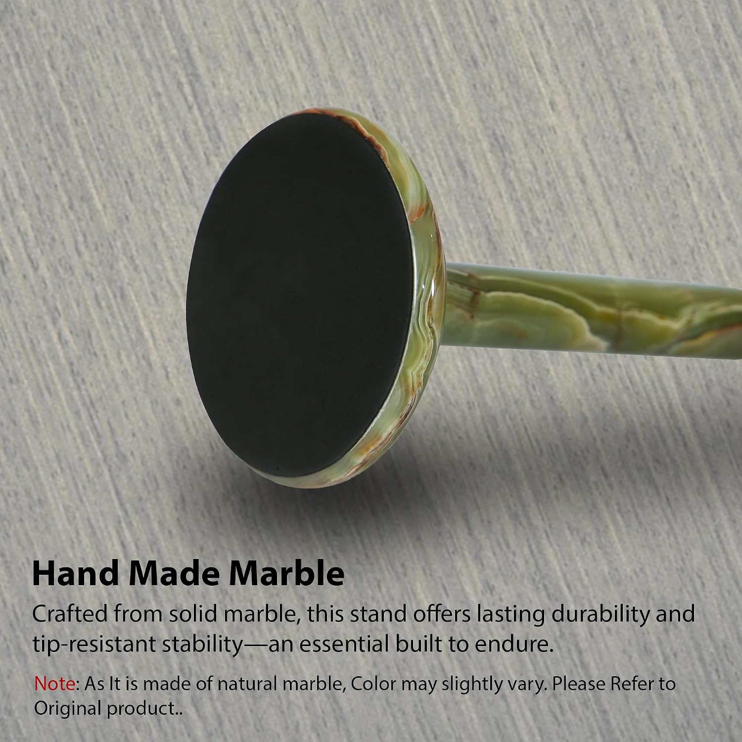 Handmade Green Onyx Paper Towel Holder – Unique Natural Stone Stand for Kitchen or Bathroom – Translucent Green Marble with Ivory Veining – Luxury Housewarming Gift