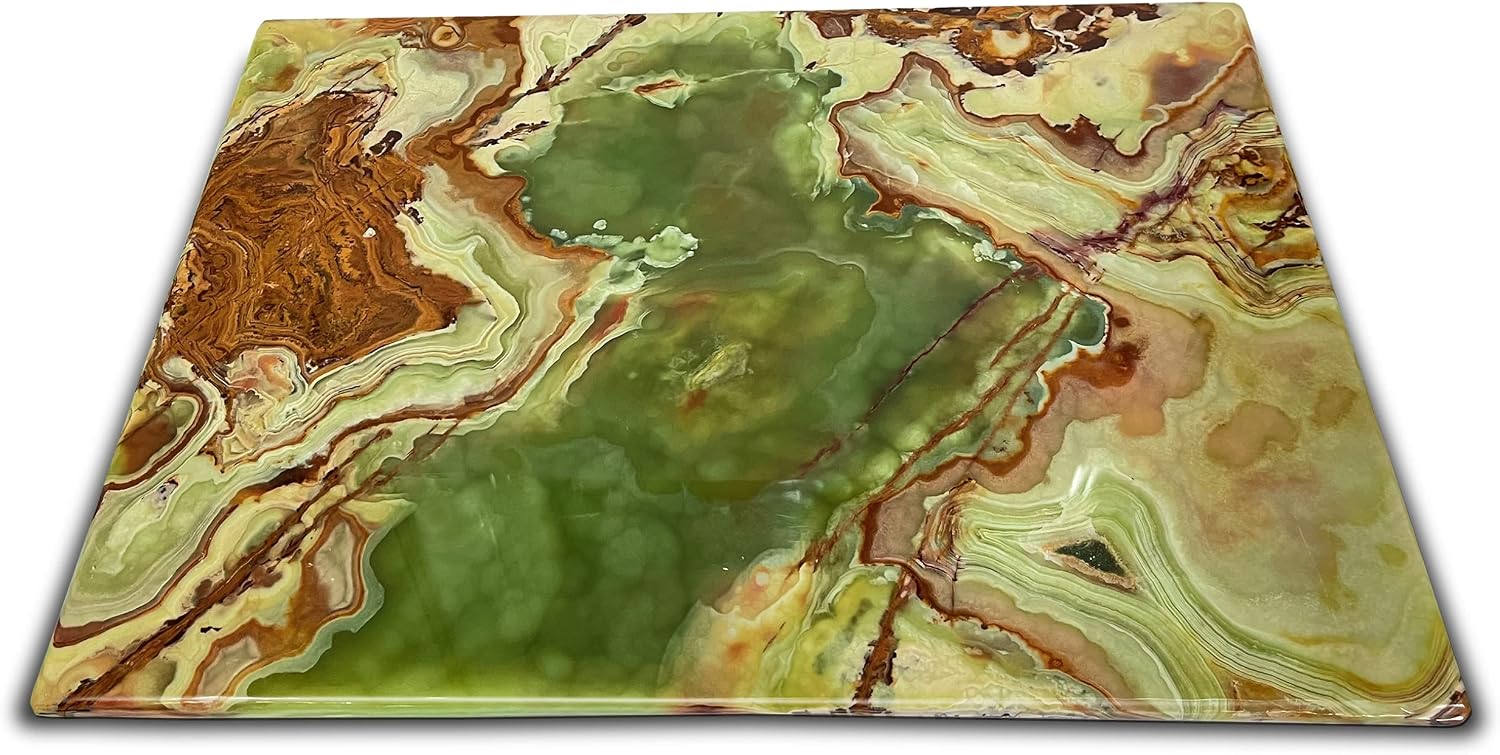 Multi Green cutting board Best cheese - Pastry board and dough rolling Tray for Kitchen & Housewarming Gifts with Handmade Edges & Non-Slip Scratch Proof Pad 12x16