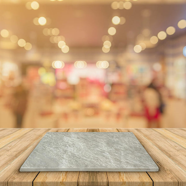 Luxury Handmade Grey Fossil Marble Cutting Board, Best Cheese - Pastry Board and Dough Rolling Tray for Kitchen & Housewarming Gifts.