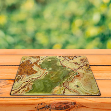 Multi Green cutting board Best cheese - Pastry board and dough rolling Tray for Kitchen & Housewarming Gifts with Handmade Edges & Non-Slip Scratch Proof Pad 12x16
