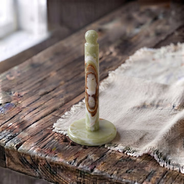 Multi Green Onyx Paper Towel Holder Stand - Solid Stone Countertop Kitchen Roll Organizer