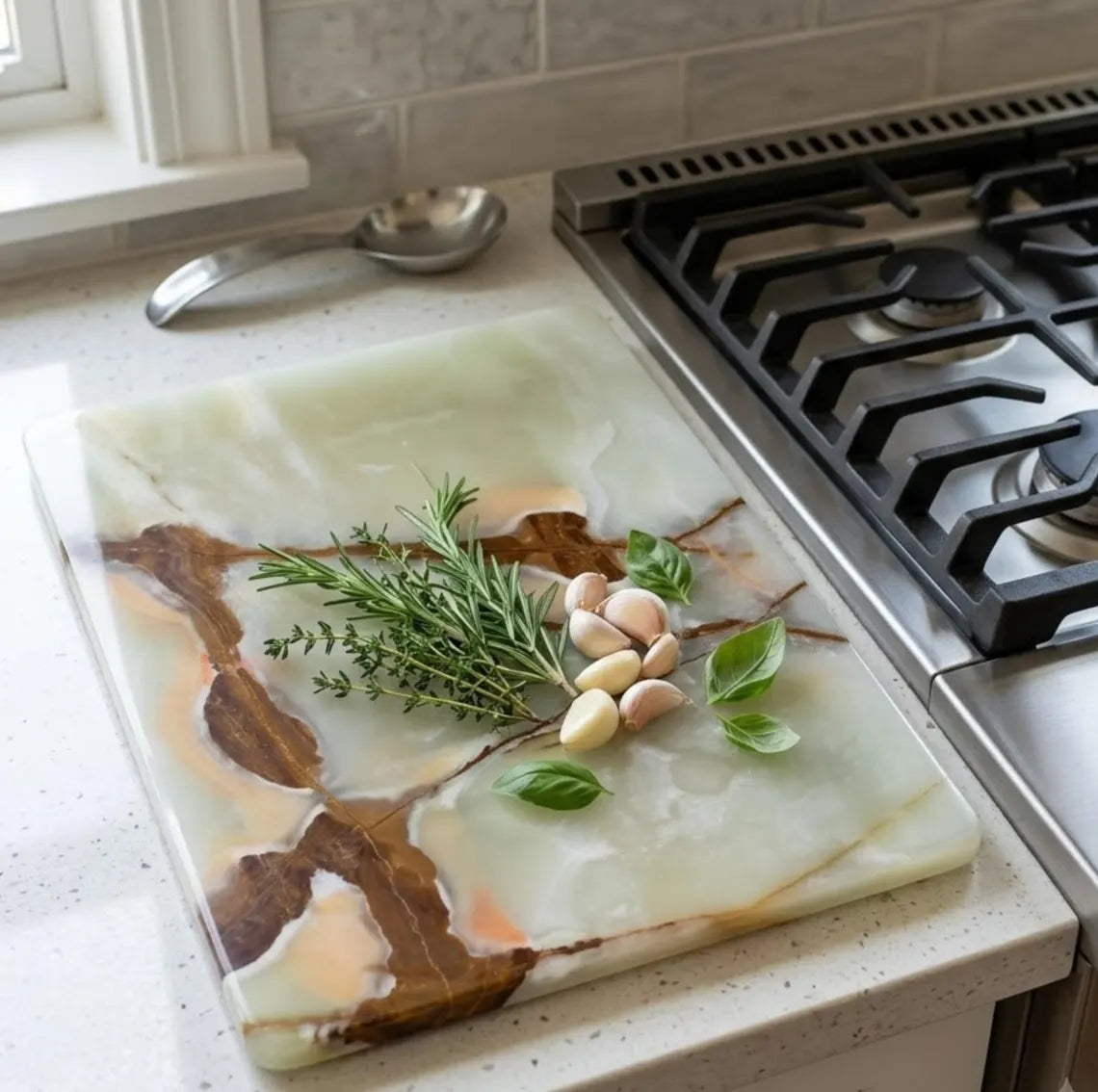 Onyx Cutting Board, Green Marble Serving Platter, Wedding Gift Cheese Board Tray