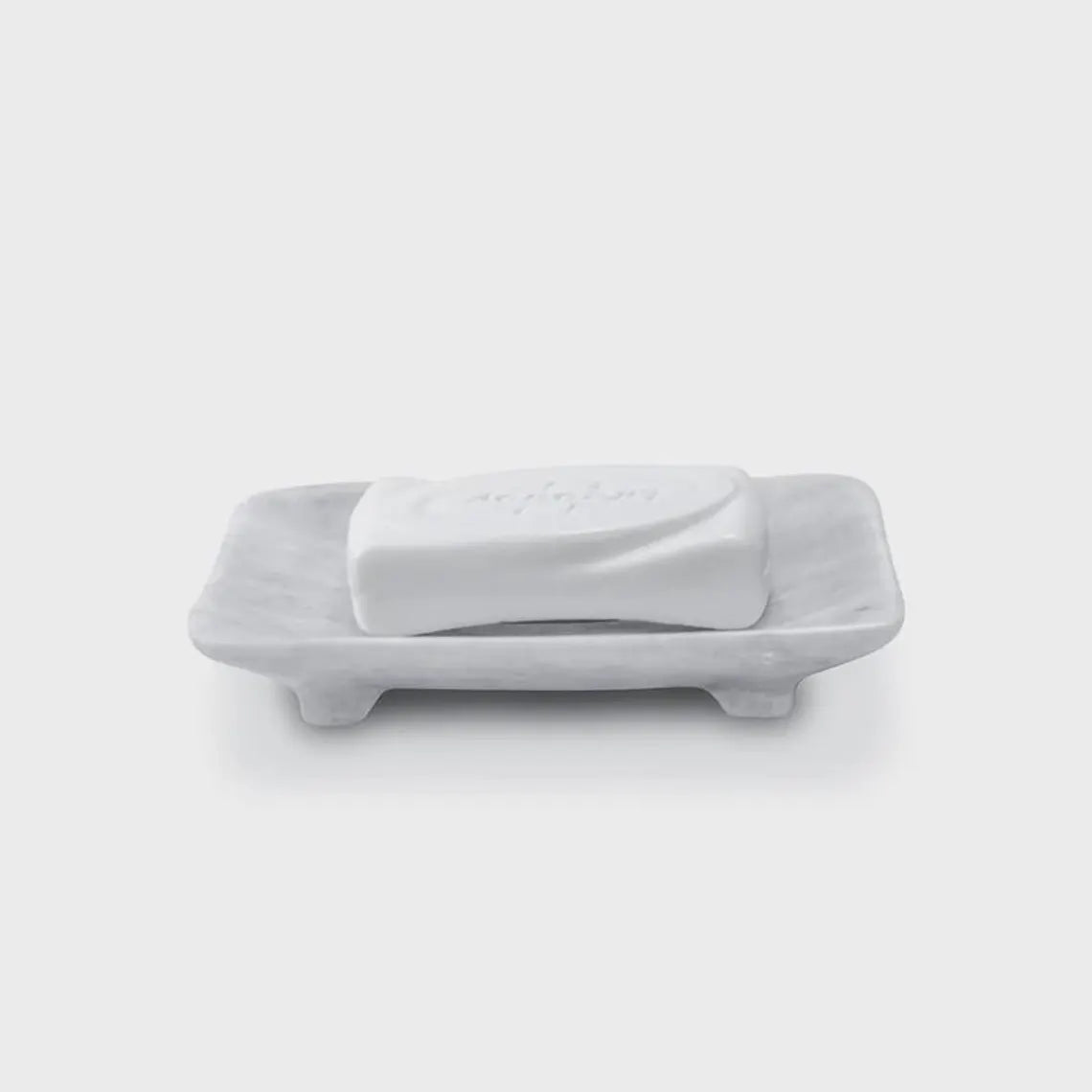 White Onyx Soap Dish, Marble Soap Saver Tray, Heavy Stone Bathroom Counter Organizer