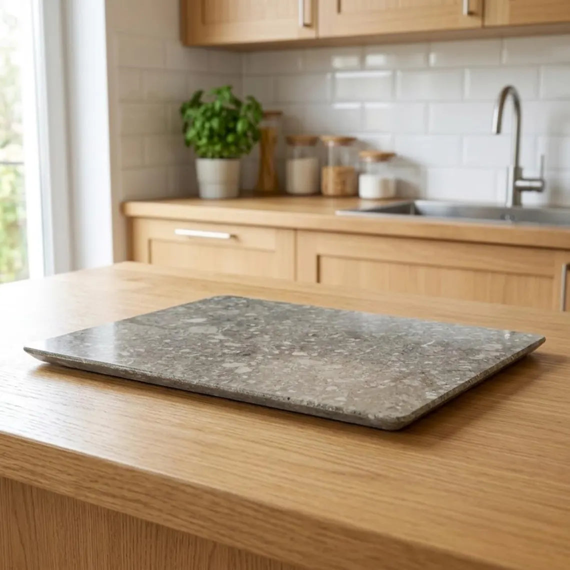 Oceanic Fossil Cutting Board, Marble Serving Platter, Wedding Gift Cheese Board Tray