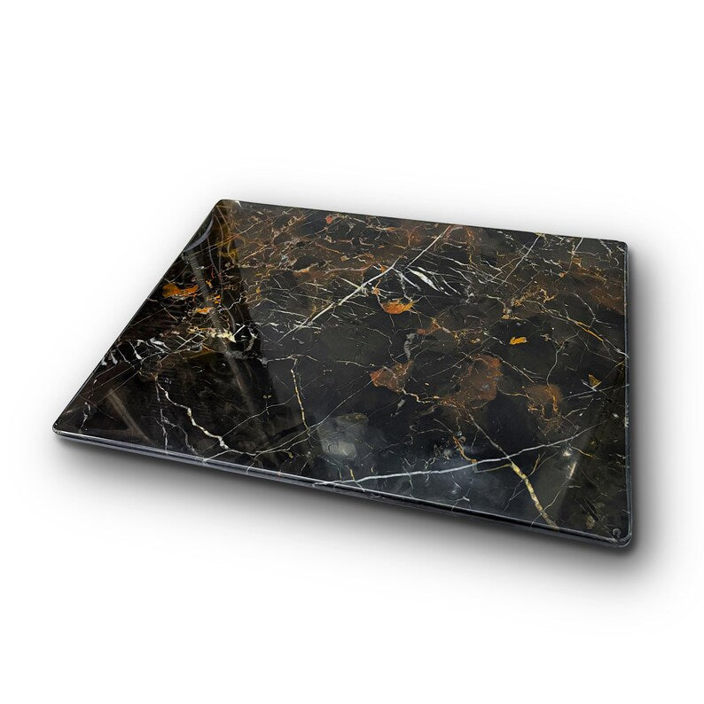 Black Marble Cutting Board, Cheese Board Serving Tray, Large Stone Pastry Slab
