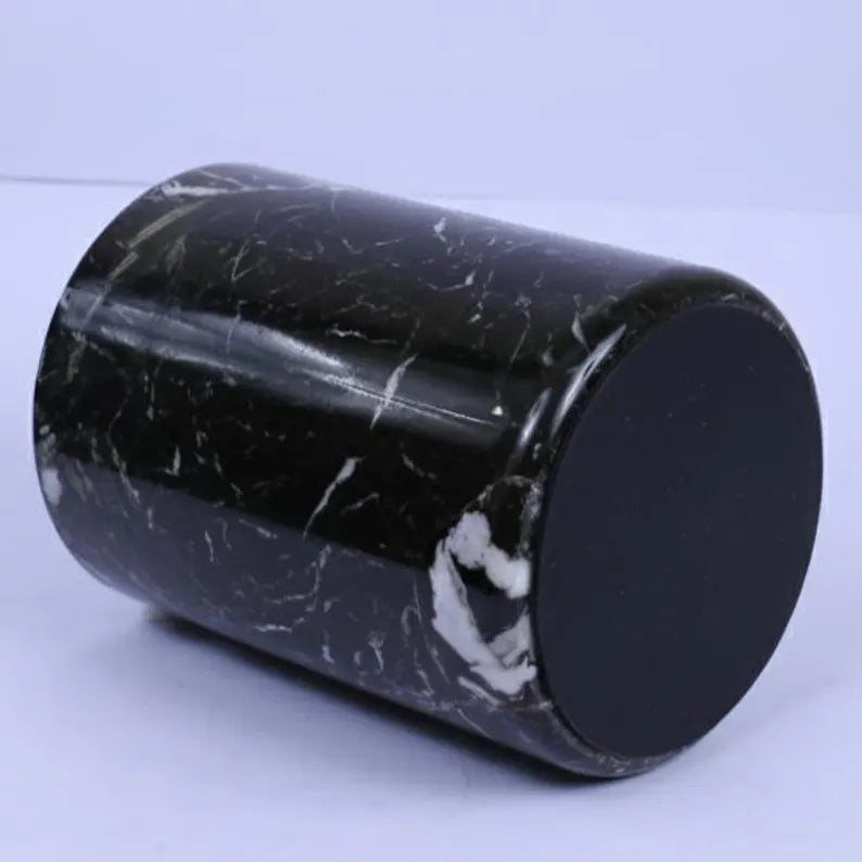 Black Marble Utensil Holder, Onyx Wine Chiller, Heavy Stone Flower Vase