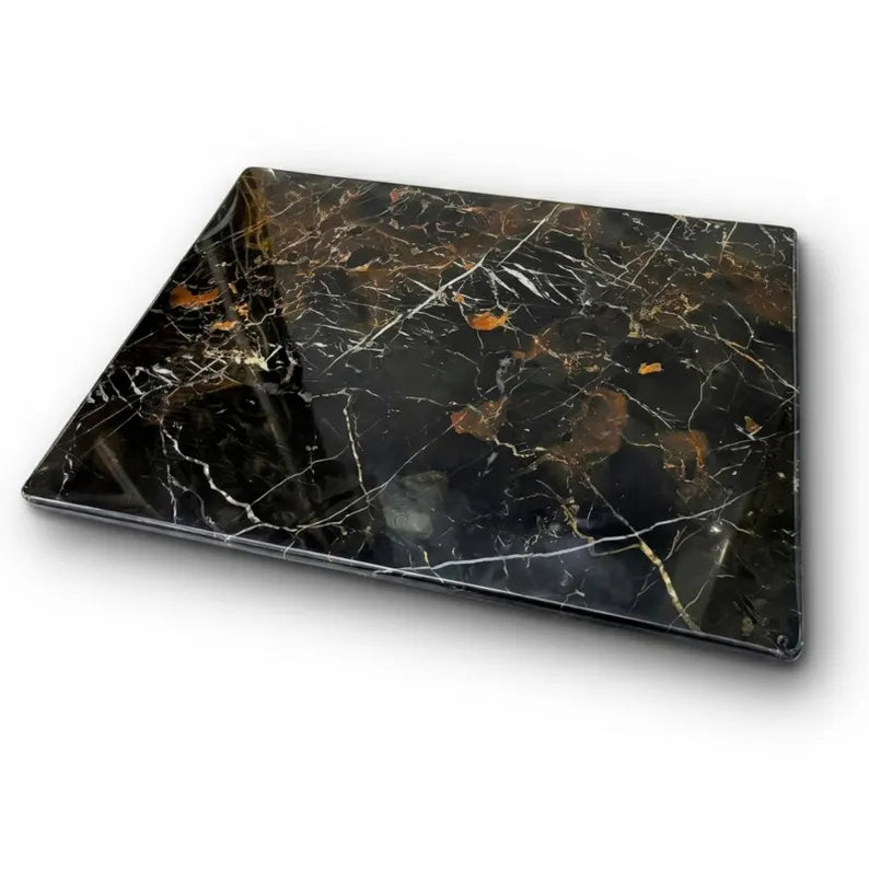 Black Marble Cutting Board, Cheese Board Serving Tray, Large Stone Pastry Slab